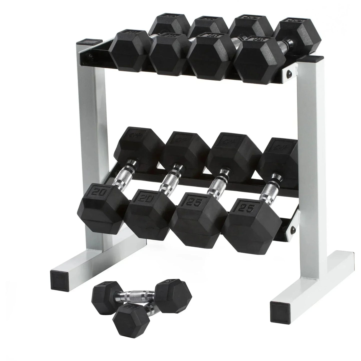 Hex Dumbbell Set 50lb, 2x25lb Weights for Home Gym Use
