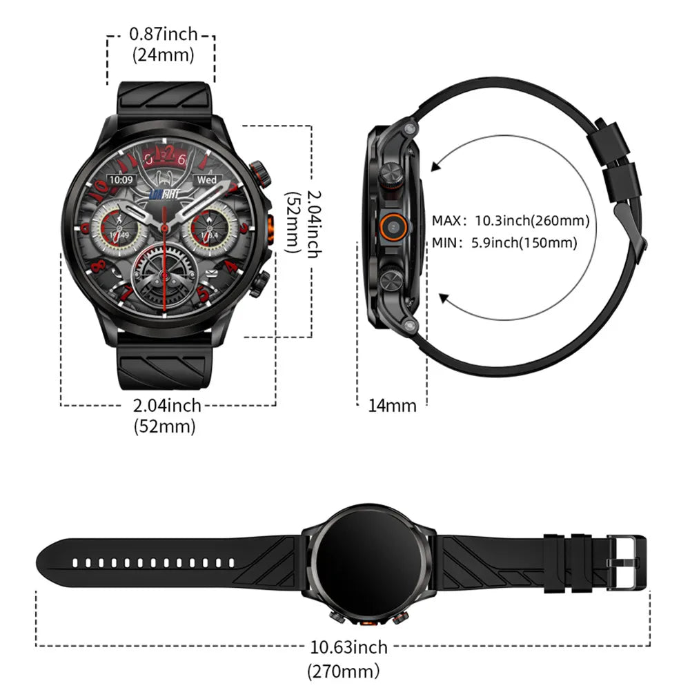 LOKMMAT 8 Pro Android Smartwatch 4G Camera SIM Card