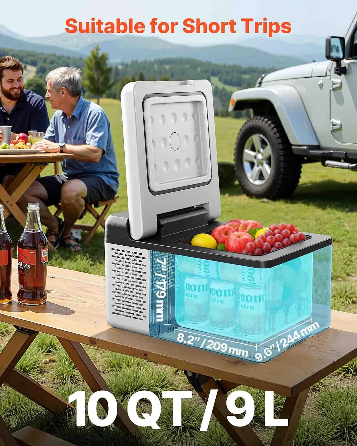Portable Smart Car Refrigerator With App Temperature Control