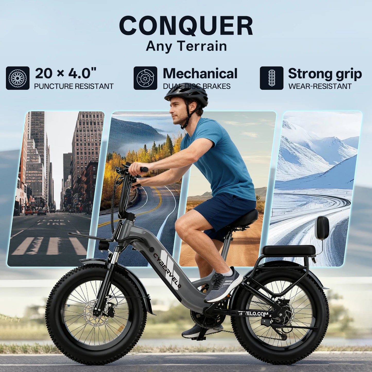 CYBERVELO EK12 Electric Bike 1500W Peak 20Ah Battery