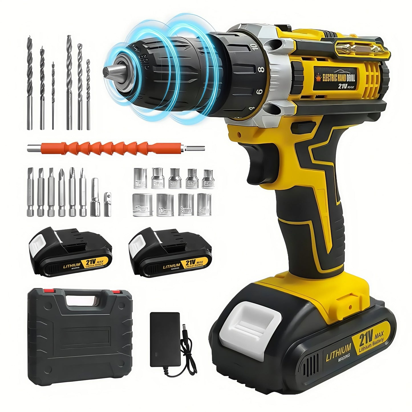 Lithium Battery Powered Drill And Screwdriver Combo Kit For DIY