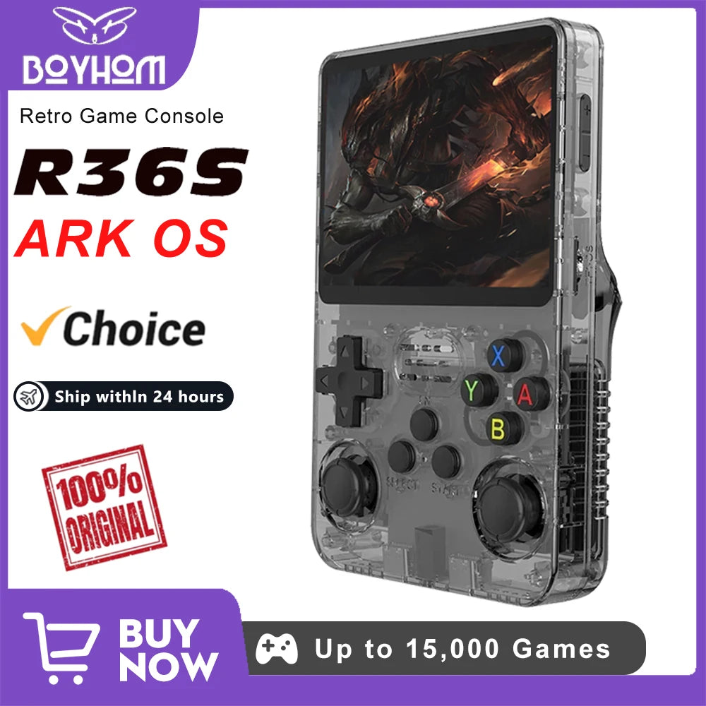 BOYHOM R36S Retro Handheld Game Console With Linux System