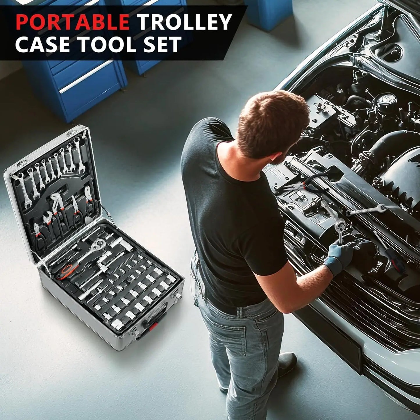 TLGREENDIY 799-Piece Tool Set With Trolley Case For Home Repair