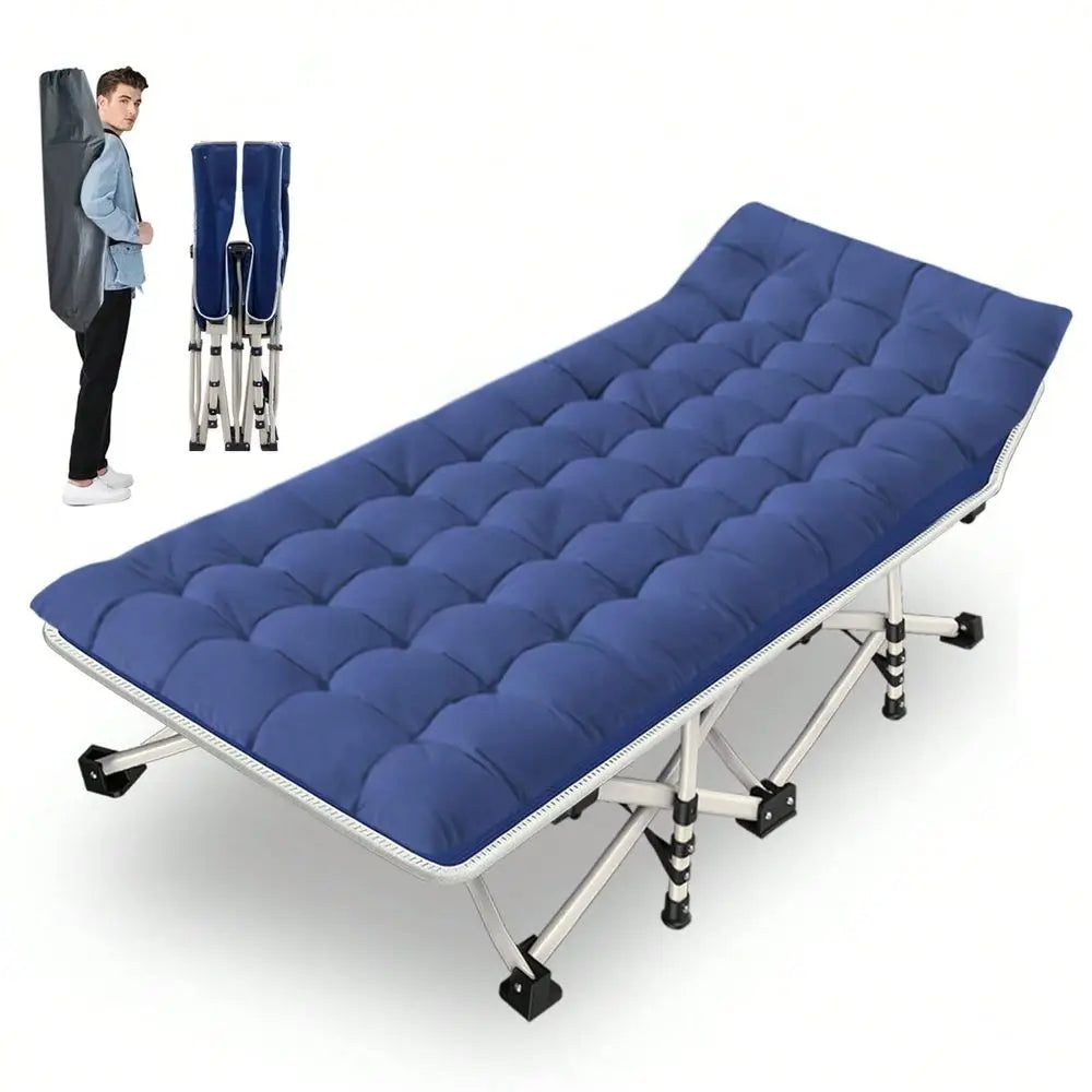 XMSJ Camping Cot With Mattress Sturdy Comfort Up To 450LB