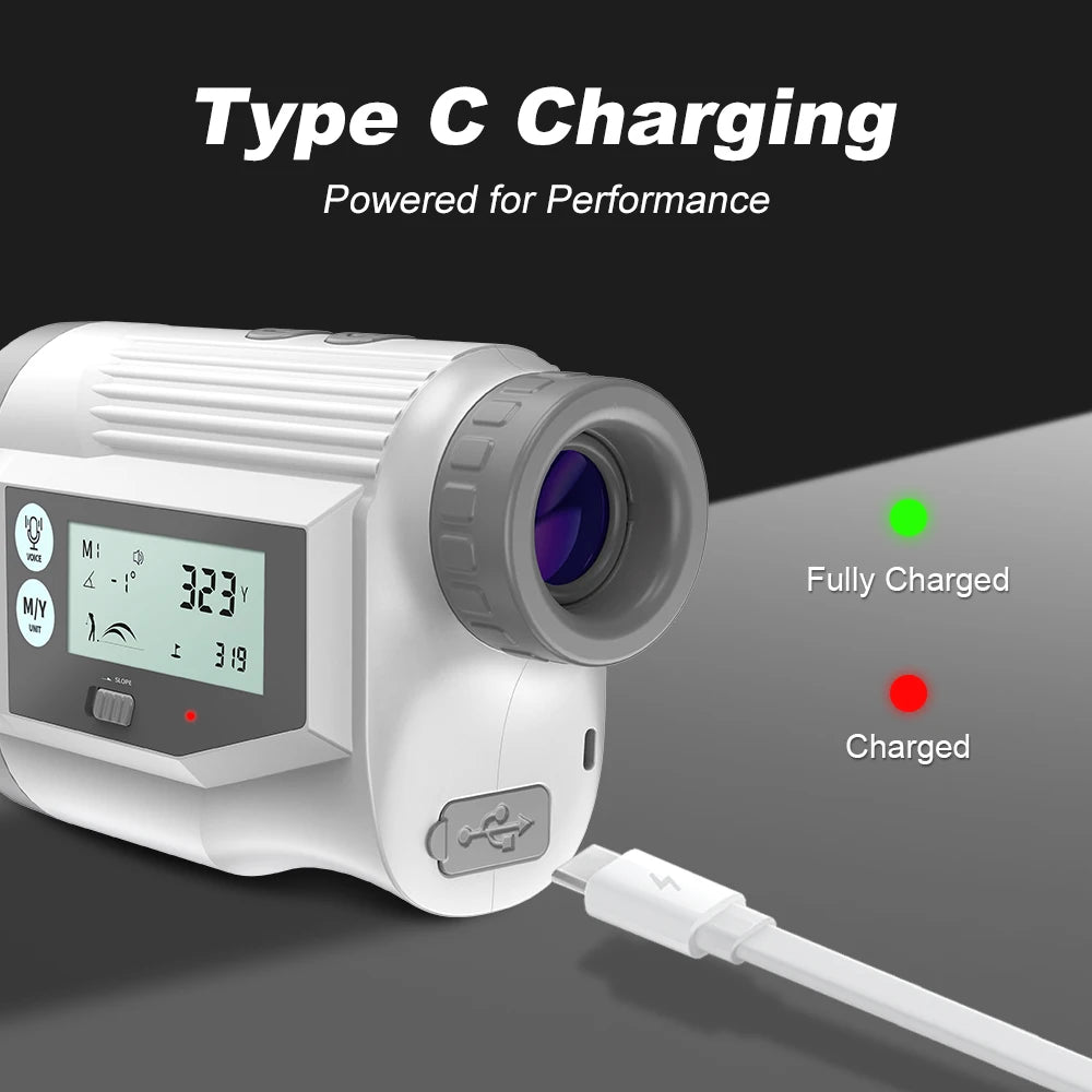 REVASRI Golf Rangefinder With Angle Switch Voice Prompts Side Display