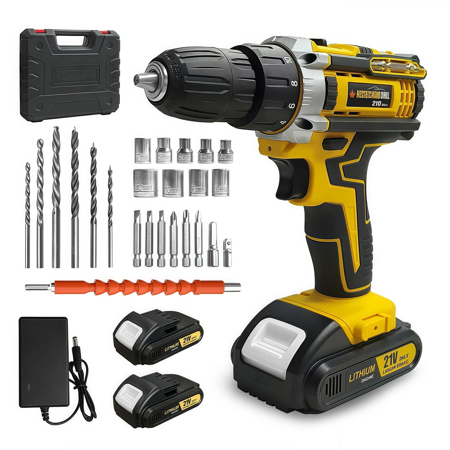 Lithium Battery Powered Drill And Screwdriver Combo Kit For DIY