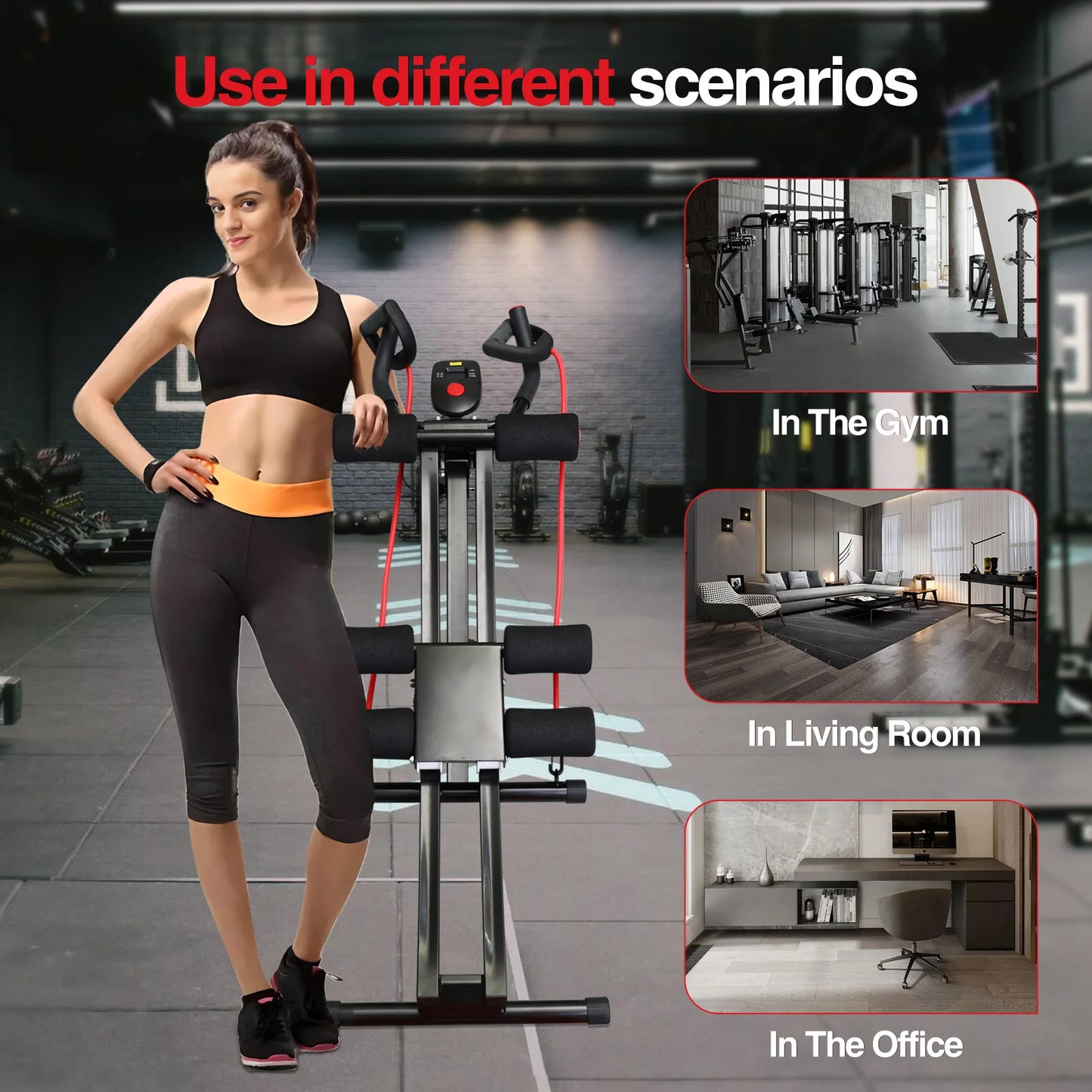 Foldable Ab Machine for Home Gym Core and Abs Training
