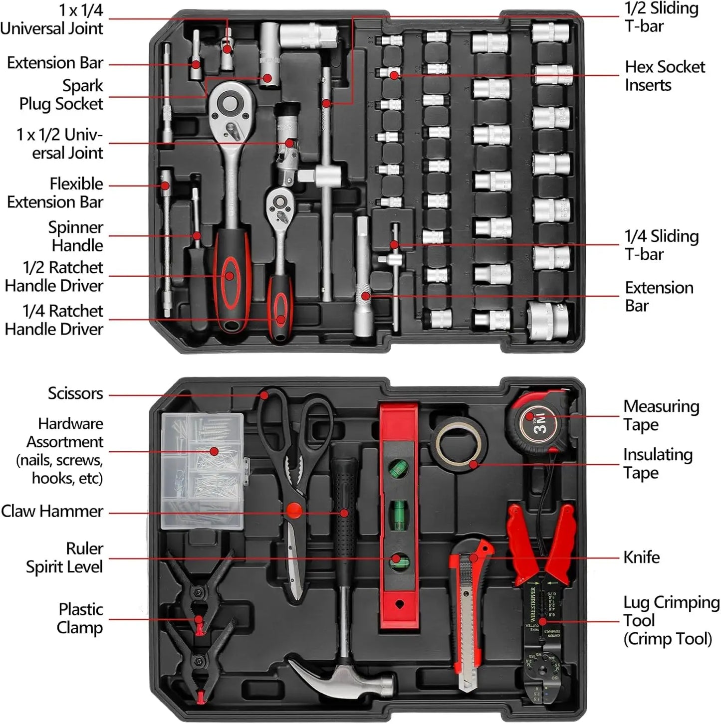 TLGREENDIY 799-Piece Tool Set With Trolley Case For Home Repair